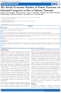Cover page: The Initial Economic Burden of Femur Fractures on Informal Caregivers in Dar es Salaam, Tanzania.