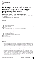 Cover page: PAS-seq 2: A fast and sensitive method for global profiling of polyadenylated RNAs