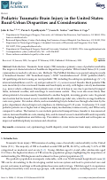 Cover page: Pediatric Traumatic Brain Injury in the United States: Rural-Urban Disparities and Considerations