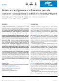 Cover page: Enhancers and genome conformation provide complex transcriptional control of a herpesviral gene