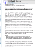 Cover page: Selective vulnerability of medial temporal regions to short-term blood pressure variability and cerebral hypoperfusion in older adults