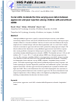 Cover page: Social skills moderate the time‐varying association between aggression and peer rejection among children with and without ADHD