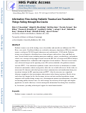 Cover page: Information flow during pediatric trauma care transitions: things falling through the cracks.