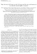 Cover page: Plant diversity and density predict belowground diversity and function in an early successional alpine ecosystem