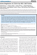 Cover page: Down-Regulation of CTLA-4 by HIV-1 Nef Protein