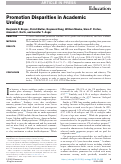 Cover page: Promotion Disparities in Academic Urology