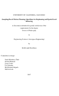 Cover page: Sampling-Based Motion Planning Algorithms for Replanning and Spatial Load Balancing