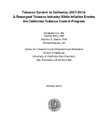 Cover page: Tobacco Control in California, 2007-2014: A Resurgent Tobacco Industry While Inflation Erodes the California Tobacco Control Program  