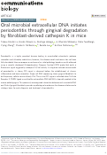 Cover page: Oral microbial extracellular DNA initiates periodontitis through gingival degradation by fibroblast-derived cathepsin K in mice