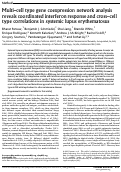 Cover page: Multi–cell type gene coexpression network analysis reveals coordinated interferon response and cross–cell type correlations in systemic lupus erythematosus