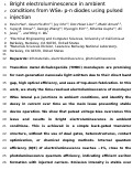 Cover page: Bright electroluminescence in ambient conditions from WSe2 p-n diodes using pulsed injection