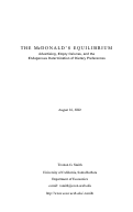 Cover page: The McDonald's Equilibrium: Advertising, Empty Calories, and the Endogenous Determination of Dietary Preferences