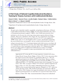 Cover page: A Pilot Study of Tailored Cognitive–Behavioral Resilience Training for Trauma Survivors With Subthreshold Distress