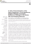 Cover page: In silico Characterization of the Heme Oxygenase 1 From Bottlenose Dolphin (Tursiops truncatus): Evidence of Changes in the Active Site and Purifying Selection