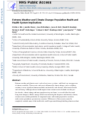 Cover page: Extreme Weather and Climate Change: Population Health and Health System Implications