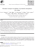 Cover page: Chemical transport modeling of potential atmospheric CO2 sinks