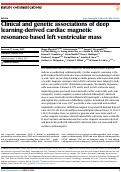 Cover page: Clinical and genetic associations of deep learning-derived cardiac magnetic resonance-based left ventricular mass