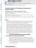 Cover page: Chapter Eight The Role of Depression in the Uptake and Maintenance of Cigarette Smoking