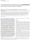 Cover page: Remote Assessment of Negative Symptoms of Schizophrenia.