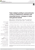 Cover page: Task-related activity in sensorimotor cortex in Parkinson's disease and essential tremor: changes in beta and gamma bands.