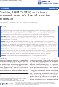 Cover page: Shedding LIGHT (TNFSF14) on the tumor microenvironment of colorectal cancer liver metastases