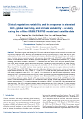 Cover page: Global vegetation variability and its response to elevated CO2, global warming, and climate variability – a study using the offline SSiB4/TRIFFID model and satellite data