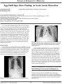 Cover page: Egg Shell Sign: Rare Finding in Acute Aortic Dissection