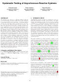 Cover page: Systematic testing of asynchronous reactive systems