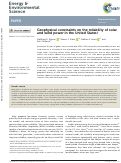 Cover page: Correction: Geophysical constraints on the reliability of solar and wind power in the United States