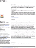 Cover page: The collaborative effect of scientific meetings: A study of the International Milk Genomics Consortium.