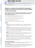 Cover page: Differences in Symptom Clusters Identified Using Ratings of Symptom Occurrence vs. Severity in Lung Cancer Patients Receiving Chemotherapy