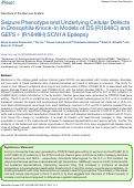 Cover page: Seizure phenotype and underlying cellular defects in Drosophila knock-in models of DS (R1648C) and GEFS+ (R1648H) SCN1A epilepsy