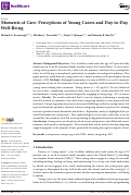 Cover page: Moments of Care: Perceptions of Young Carers and Day-to-Day Well-Being.