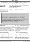 Cover page: Atypical Cause of Sepsis from Bilateral Iliopsoas Abscesses Seeded from Self-mutilation: A Case Report