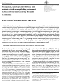 Cover page: Frequency, serotype distribution, and antimicrobial susceptibility patterns of Salmonella in small poultry flocks in California.