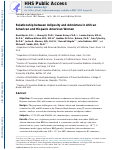 Cover page: Relationship between adiposity and admixture in African-American and Hispanic-American women.