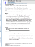 Cover page: Contrasting Causal Effects of Workplace Interventions