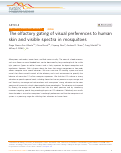 Cover page: The olfactory gating of visual preferences to human skin and visible spectra in mosquitoes