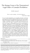 Cover page: The Strange Career of the Transnational Legal Order of Cannabis Prohibition