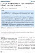 Cover page: A Low-Cost Microfluidic Chip for Rapid Genotyping of Malaria-Transmitting Mosquitoes