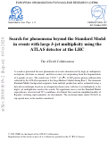 Cover page: Search for phenomena beyond the Standard Model in events with large b-jet multiplicity using the ATLAS detector at the LHC