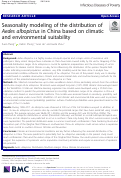 Cover page: Seasonality modeling of the distribution of Aedes albopictus in China based on climatic and environmental suitability