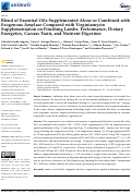 Cover page: Blend of Essential Oils Supplemented Alone or Combined with Exogenous Amylase Compared with Virginiamycin Supplementation on Finishing Lambs: Performance, Dietary Energetics, Carcass Traits, and Nutrient Digestion