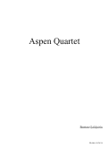 Cover page: Aspen Quartet