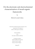 Cover page: On the electronic and electrochemical characterization of metal-organic frameworks