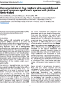 Cover page: Vancomycin-induced drug reactions with eosinophilia and systemic symptoms syndrome in a patient with positive family history