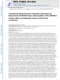 Cover page: Streamlining Trauma Research Evaluation With Advanced Measurement (STREAM) Study: Implementation of the PROMIS Toolbox Within an Orthopaedic Trauma Clinical Trials Consortium