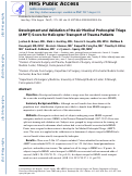 Cover page: Development and Validation of the Air Medical Prehospital Triage Score for Helicopter Transport of Trauma Patients