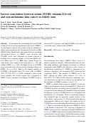 Cover page: Inverse association between serum 25(OH) vitamin D levels and non-melanoma skin cancer in elderly men