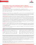 Cover page: Transcatheter Aortic Valve Implantation With or Without Preimplantation Balloon Aortic Valvuloplasty: A Systematic Review and Meta-Analysis.